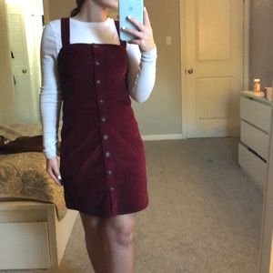 Burgundy corduroy dress